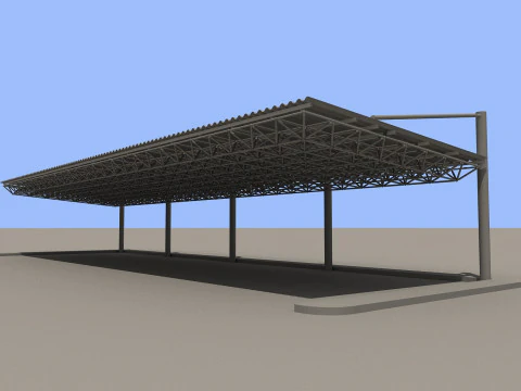 Car shed -CS500X17-A 3D Model