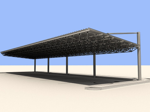 Car shed -CS500X17-A Modelo 3D