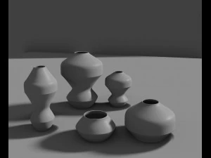 花瓶のセット 3Dモデル