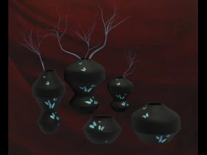 set of vases 3D Model