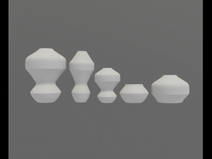 set of vases 3D Model