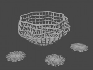 set basket stand cup Modèle 3D
