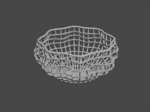 set basket stand cup 3D Model