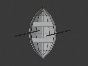 set of three boats 3D Model