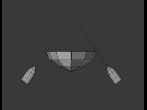 set of three boats 3D Model