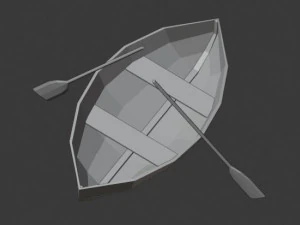 ensemble de trois bateaux Modèle 3D