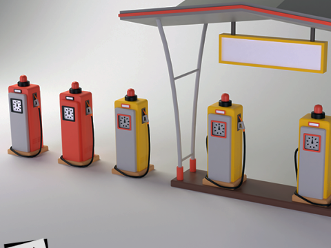 Petrol station Model 3D
