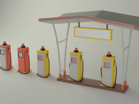Petrol station 3D Model