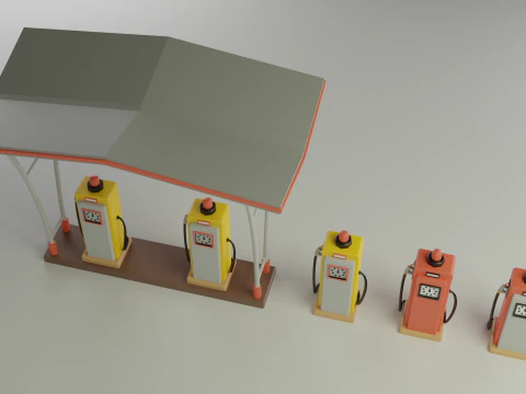 Petrol station 3D Model