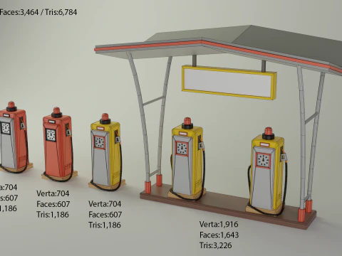 Petrol station 3D Model