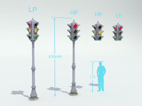 Traffic light poster 3Dモデル