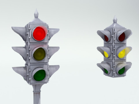 Traffic light poster 3Dモデル