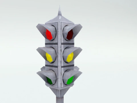 Traffic light poster 3D Model