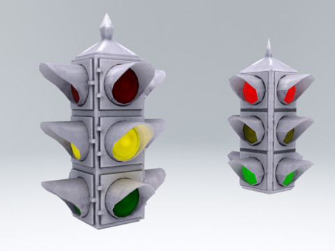 Traffic light poster 3Dモデル