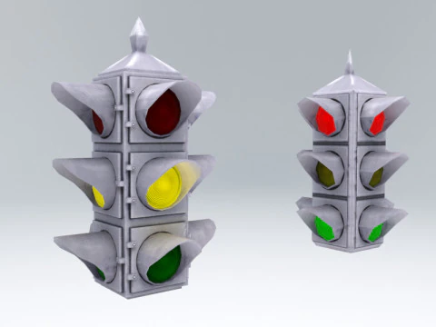 Traffic light poster 3D Model