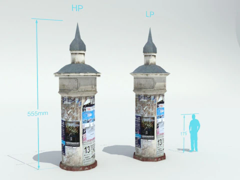 Traffic light poster 3D Model