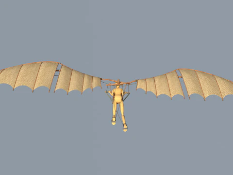 Leonardo da vinci flight 3D Model