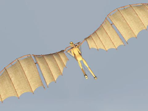 Leonardo da vinci flight 3D Model
