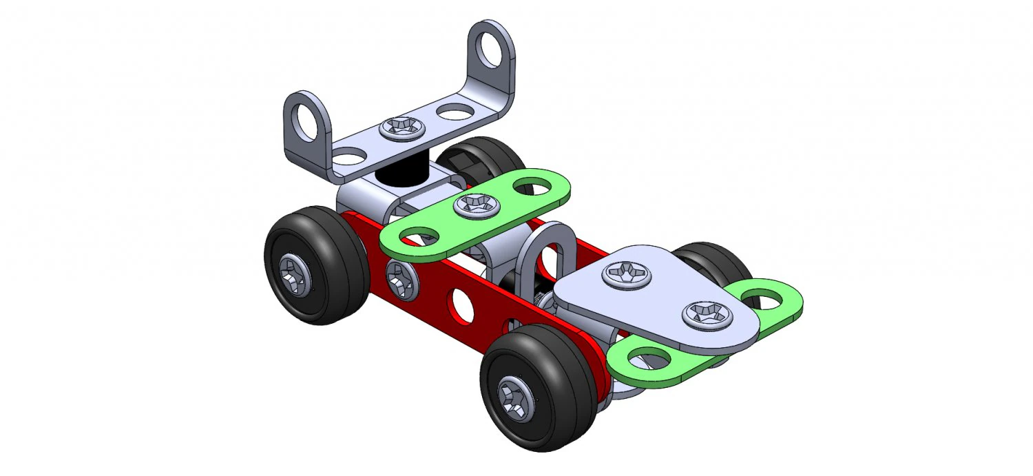metal racing car diy toy 3D Model .c4d .max .obj .3ds .fbx .stl .blend 