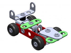 Metall-Rennwagen-DIY-Spielzeug 3D Modell