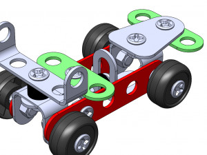 metal racing car diy toy Modelo 3D