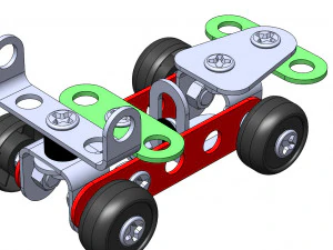 metal racing car diy toy 3D Model