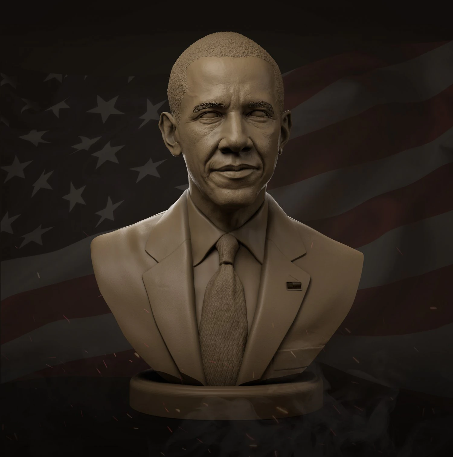 barack obama 3D Print Model .c4d .max .obj .3ds .fbx .stl .blend 