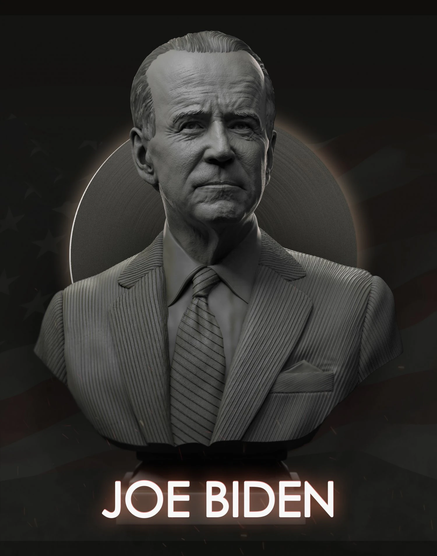 joe biden v1 3D Print Model .c4d .max .obj .3ds .fbx .stl .blend 