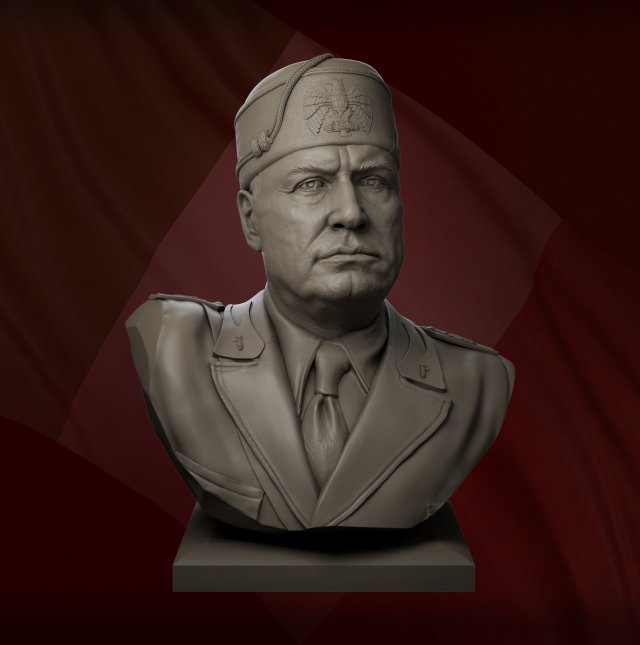Benito mussolini 3D Print Model .c4d .max .obj .3ds .fbx .stl .blend 