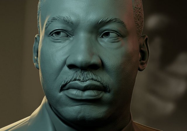 Martin luther king 3D-printmodel .c4d .max .obj .3ds .fbx .stl .blend 