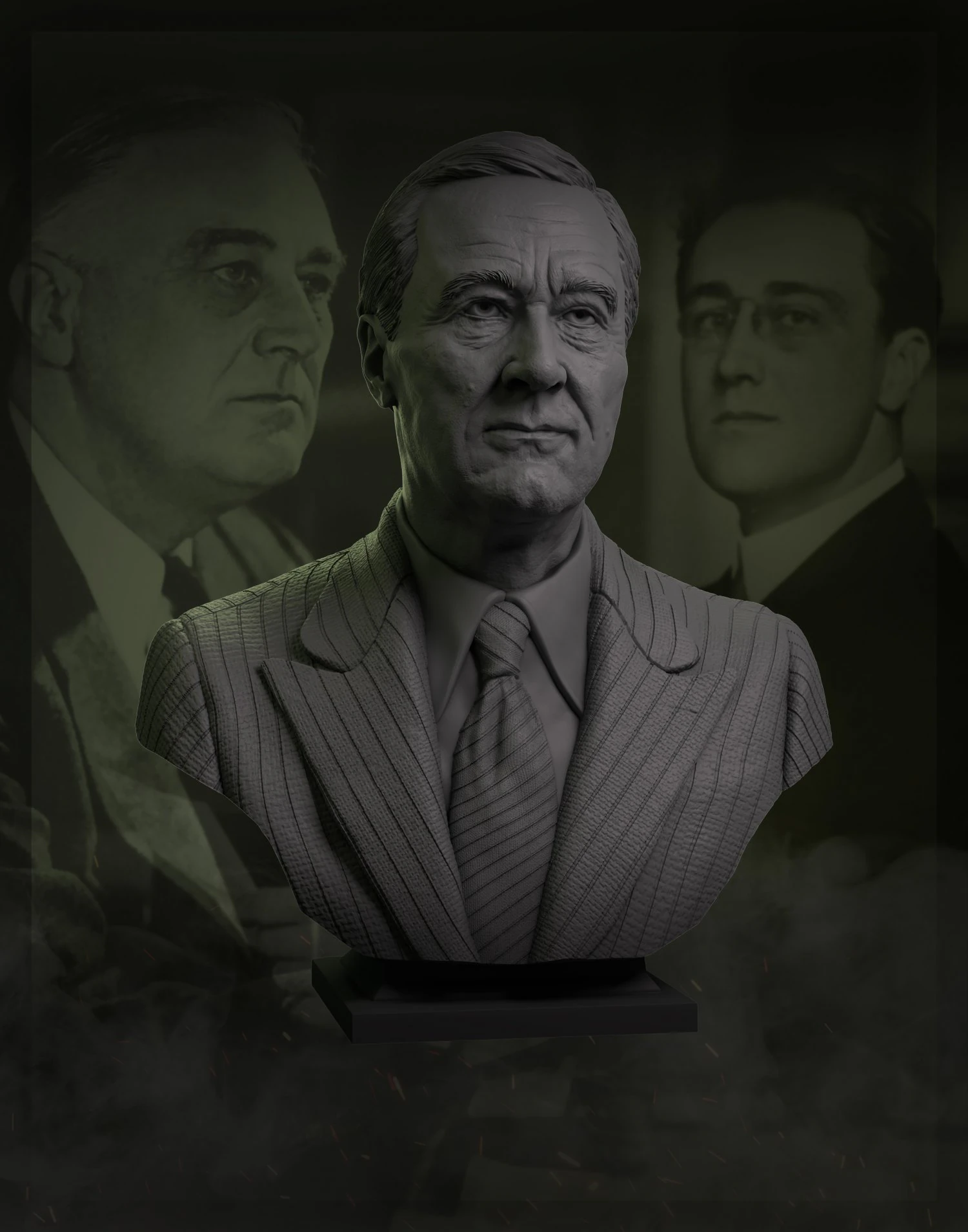 franklin delano roosevelt 3D Print Model .c4d .max .obj .3ds .fbx .stl .blend 