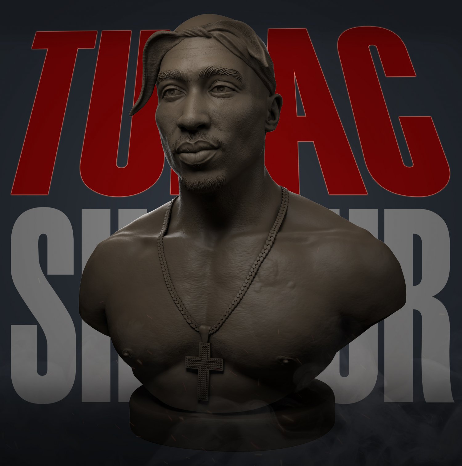 tupac shakur 3D Print Model in Figurines 3DExport