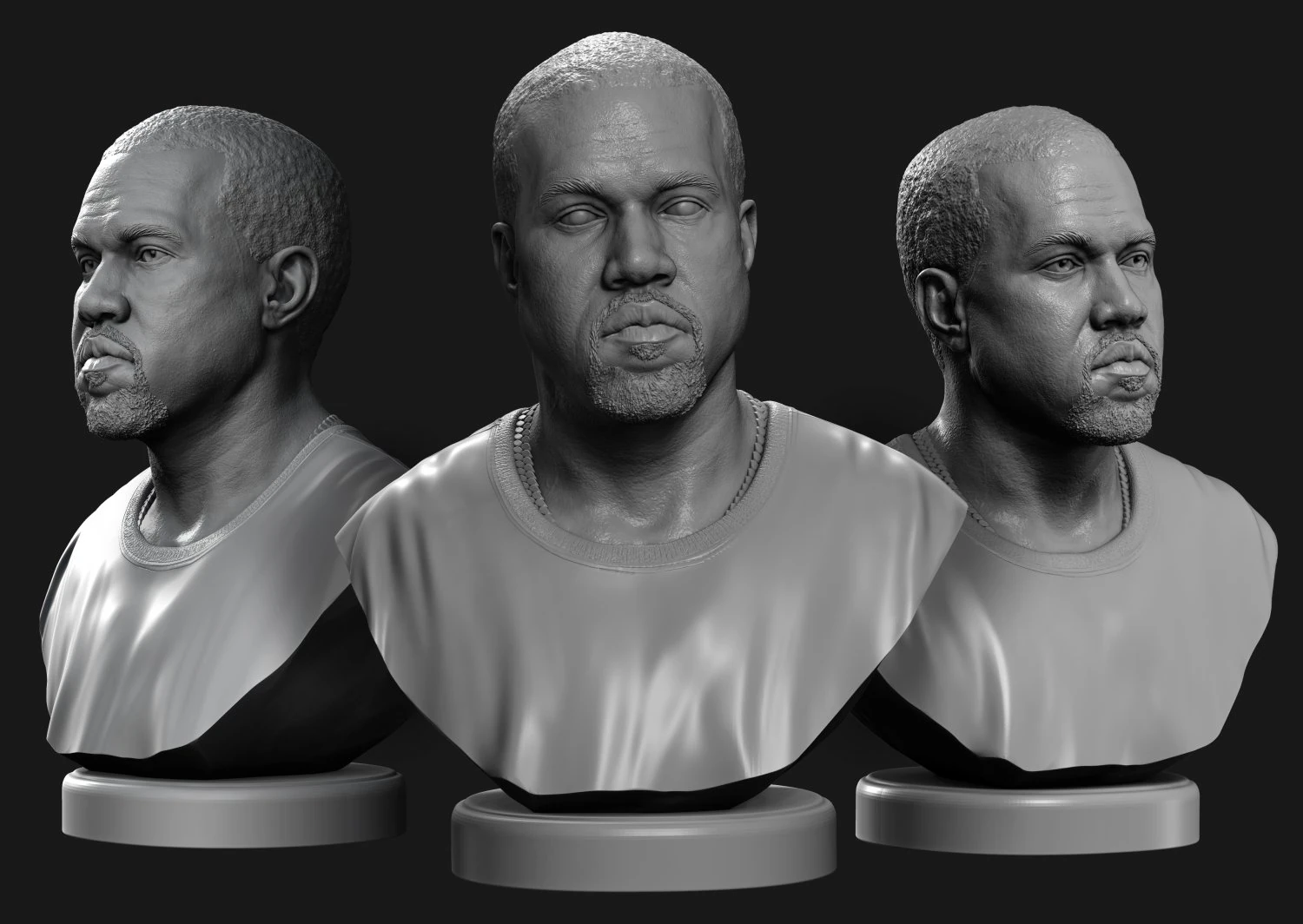 kanye west 3D Print Model .c4d .max .obj .3ds .fbx .stl .blend 