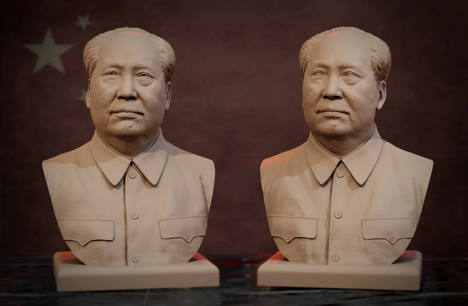 mao zedong 3D Print Model .c4d .max .obj .3ds .fbx .stl .blend 