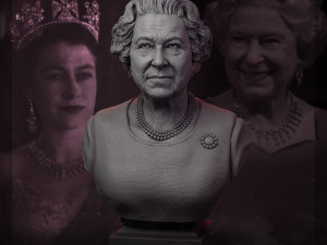 queen elizabeth ii 3d print model Modello di stampa 3D