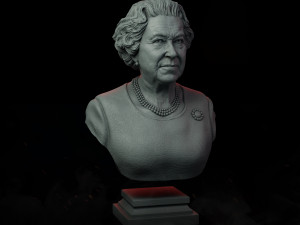 queen elizabeth ii 3d print model Modello di stampa 3D