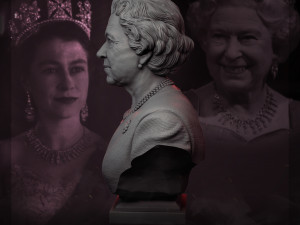 queen elizabeth ii 3d print model Modello di stampa 3D