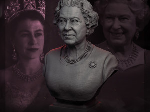 queen elizabeth ii 3d print model Modello di stampa 3D