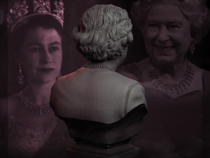 queen elizabeth ii 3d print model Modello di stampa 3D