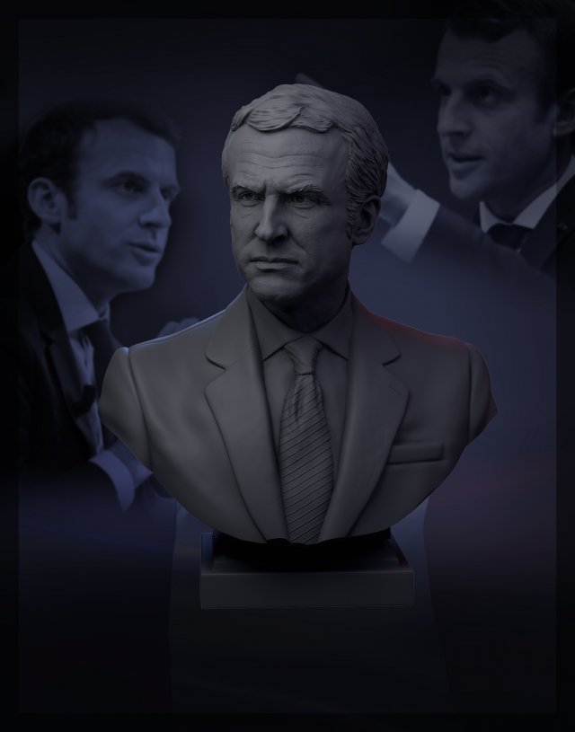 emmanuel macron 3d print model 3D 打印模型 .c4d .max .obj .3ds .fbx .stl .blend