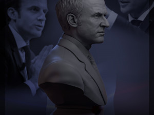emmanuel macron 3d print model 3D 打印模型