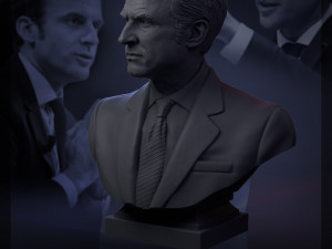 emmanuel macron 3d print model 3D 打印模型