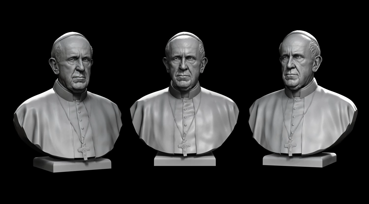 pope francis v1 3d print model 3D Print Model .c4d .max .obj .3ds .fbx .stl .blend 
