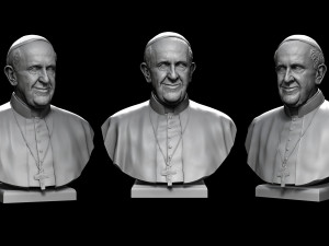 pope francis v2 Modelo de Impressão 3D