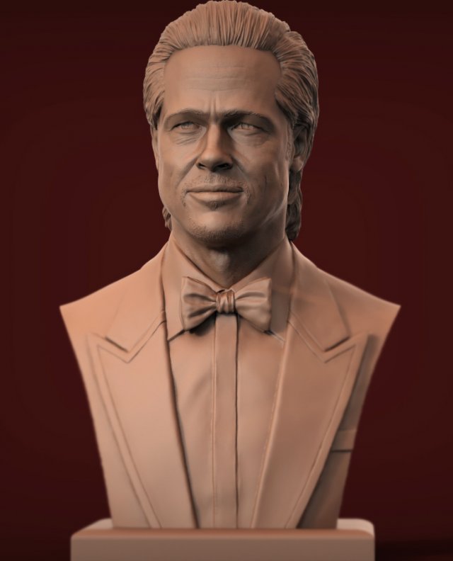 brad pitt Modelo de impresión 3D .c4d .max .obj .3ds .fbx .stl .blend 