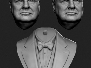 winston churchill 3d print model 3D Принт Модель