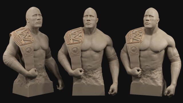 dwayne the rock johnson 3d print model 3D Принт Модель .c4d .max .obj .3ds .fbx .stl .blend 