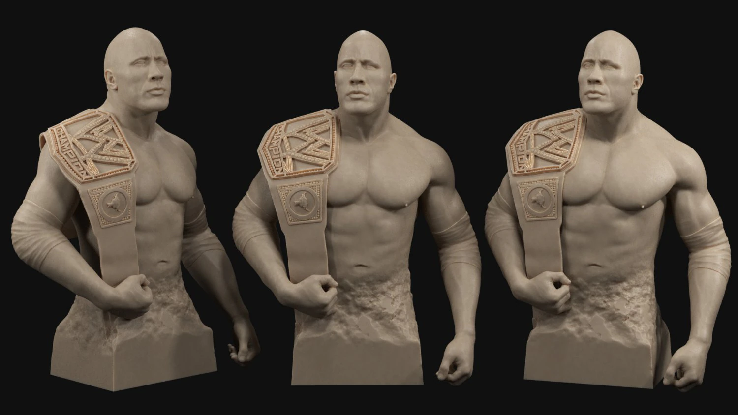 dwayne the rock johnson 3d print model 3D Print Model .c4d .max .obj .3ds .fbx .stl .blend