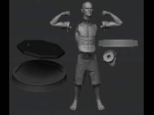 khabib nurmagomedov 3d print model 3Dプリントモデル