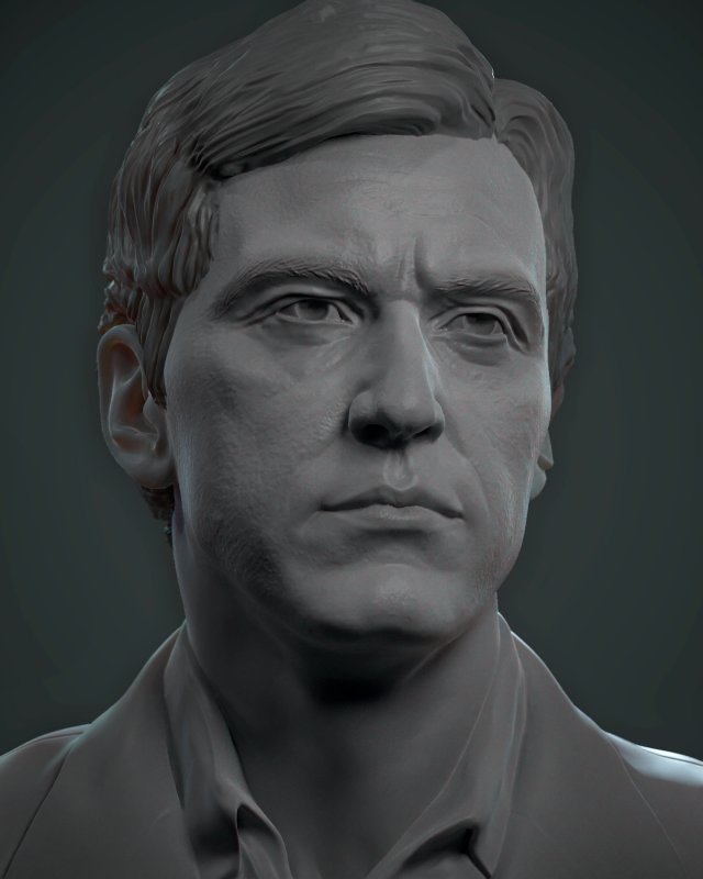 Al Pacino bust Modèles 3D en vedette .c4d .max .obj .3ds .fbx .stl .blend 